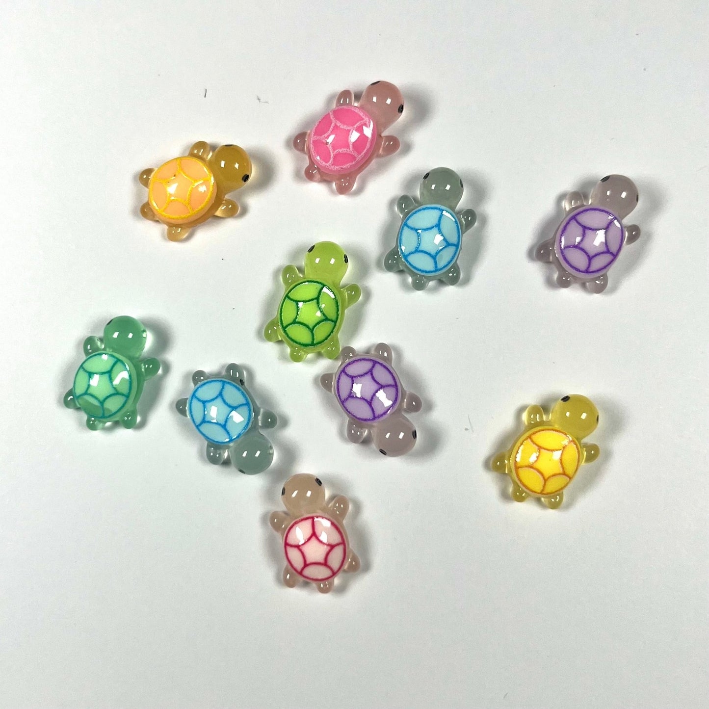 3D Turtle (phosphorescent) 10 pcs - Bling charm bar