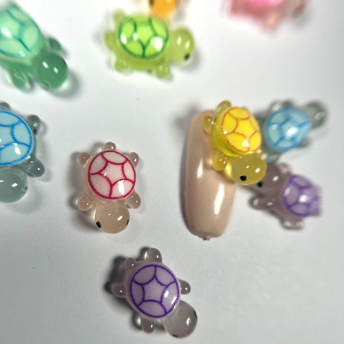 3D Turtle (phosphorescent) 10 pcs - Bling charm bar