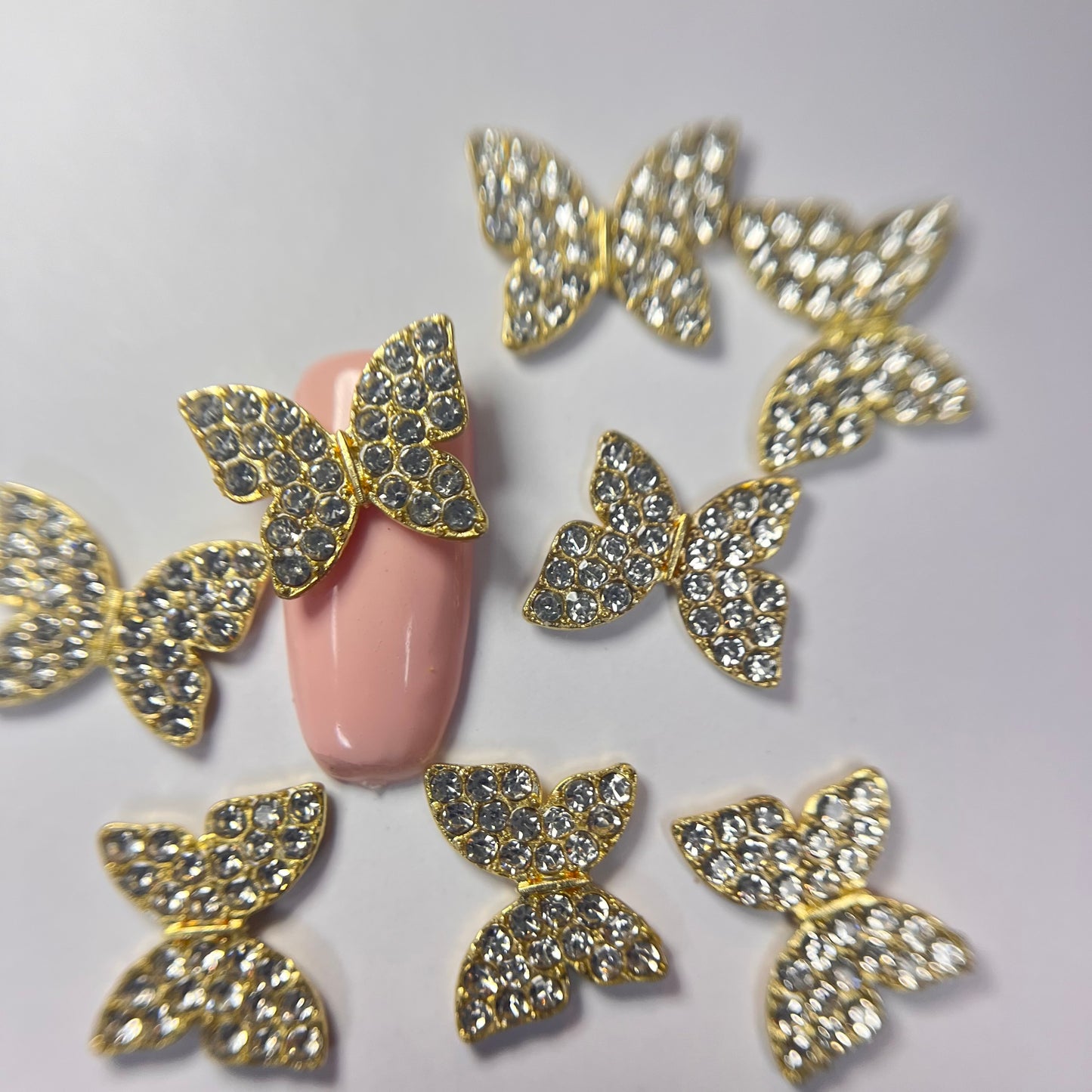 Papillon strass or (10pcs)