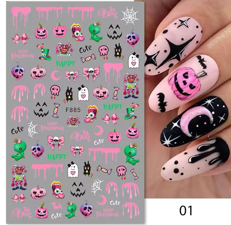 Stickers pink Halloween