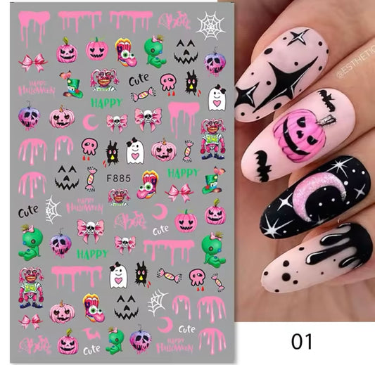 Stickers pink Halloween