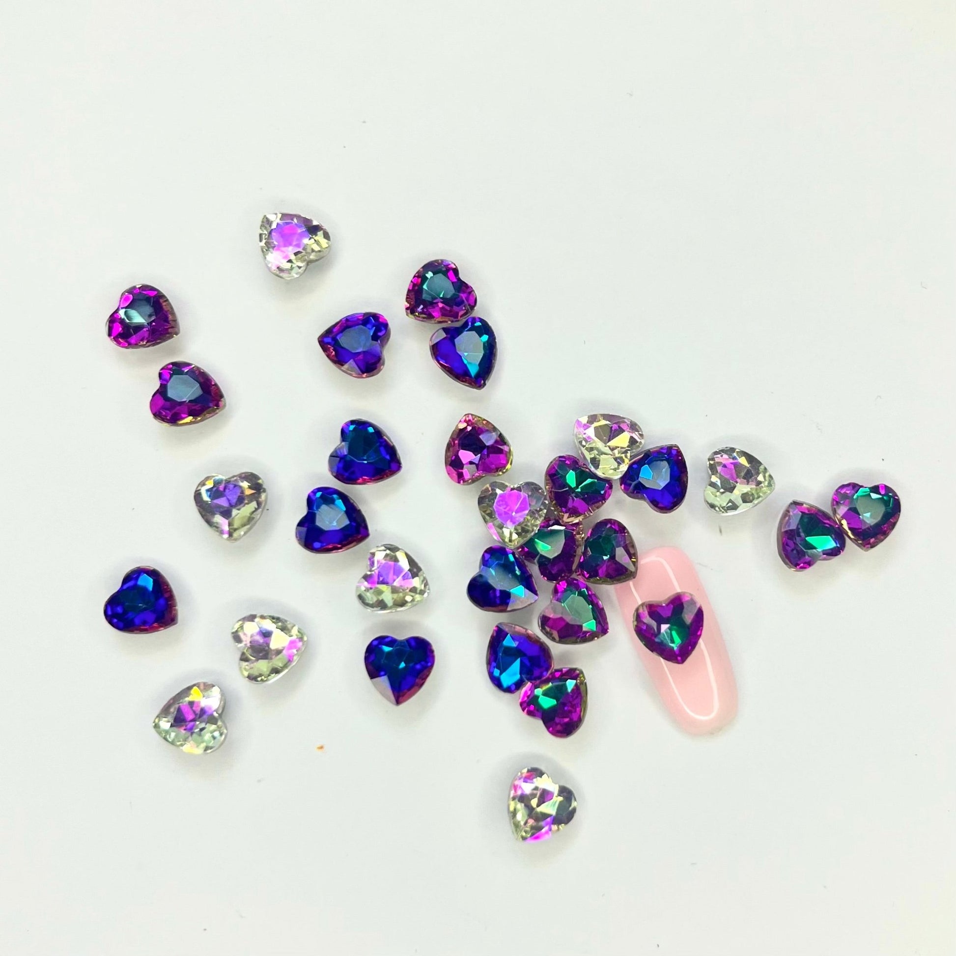 Mix Gross strass cœurs (8pcs) - Bling charm bar