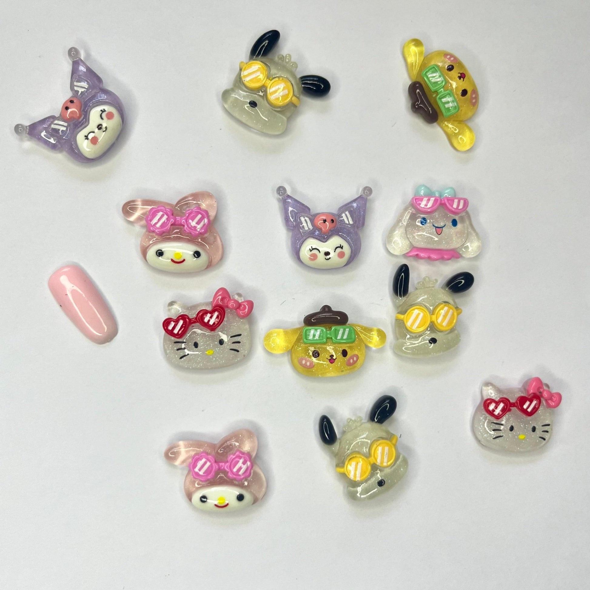 Mix sanrio lunettes 👓 (6pcs) - Bling charm bar