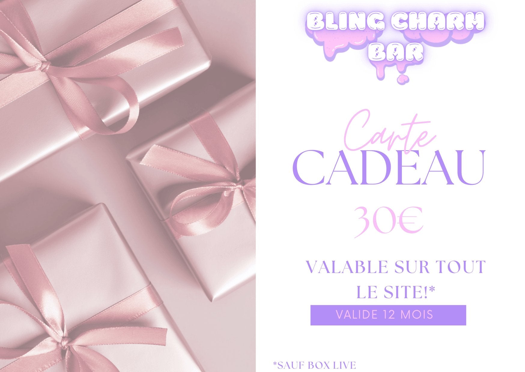 Carte cadeau 💝 - Bling charm bar