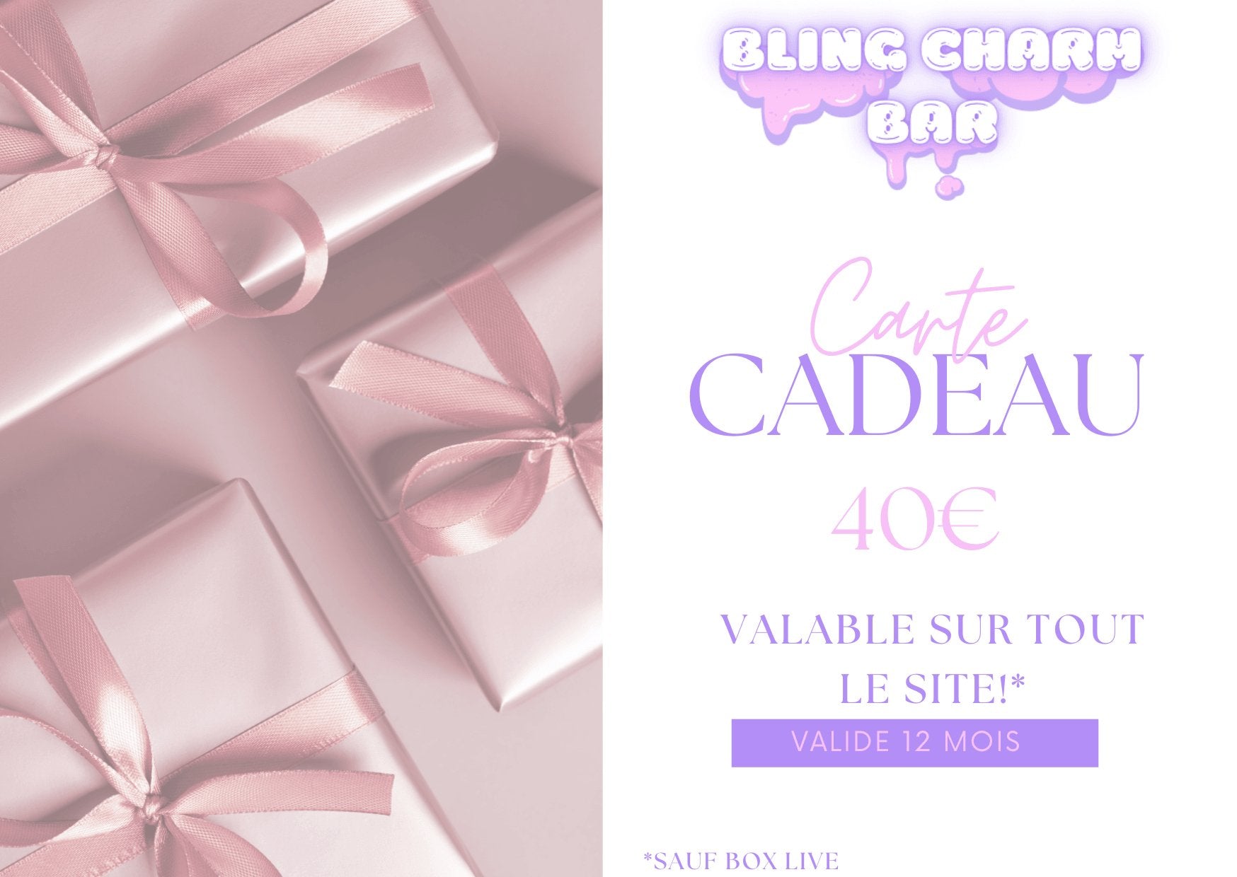 Carte cadeau 💝 - Bling charm bar